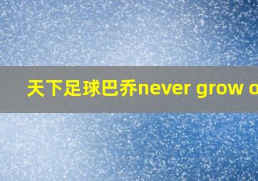 天下足球巴乔never grow old